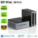 【20%OFFクーポン】GMKtec AMD Ryzen7 8845HS 32G+1T Windows11 Pro Mini pc 基本クロック5.1G MAX5.0G 小型pc DDR5 PCIe 4.0 M.2 2280 WiFi6 BT5.2 Oculink×1 2.5Gbps LAN ミニパソコン 小型pc ミニパソコン 4画面同時出力 8K k8plus ミニpc