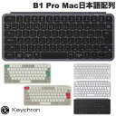 【楽天1位獲得】【カナなし有】 Keychron B1 Pro Mac日本語配列 有線 / Bluetooth 5.2 / 2.4GHz ワイヤレス 両対応 テンキーレス シザースイッチ ウルトラスリム ワイヤレスキーボード キークロン おしゃれ iPhone iPad キーボードカバー付 人気10 ホワイト レトロ [B1B6]